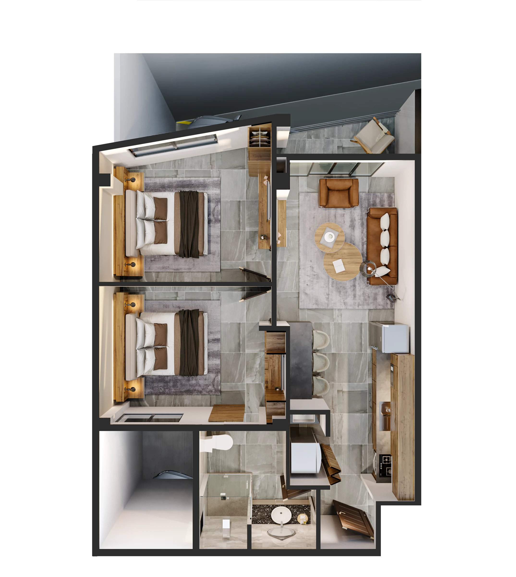 Plano completo del modelo Roble de la propiedad