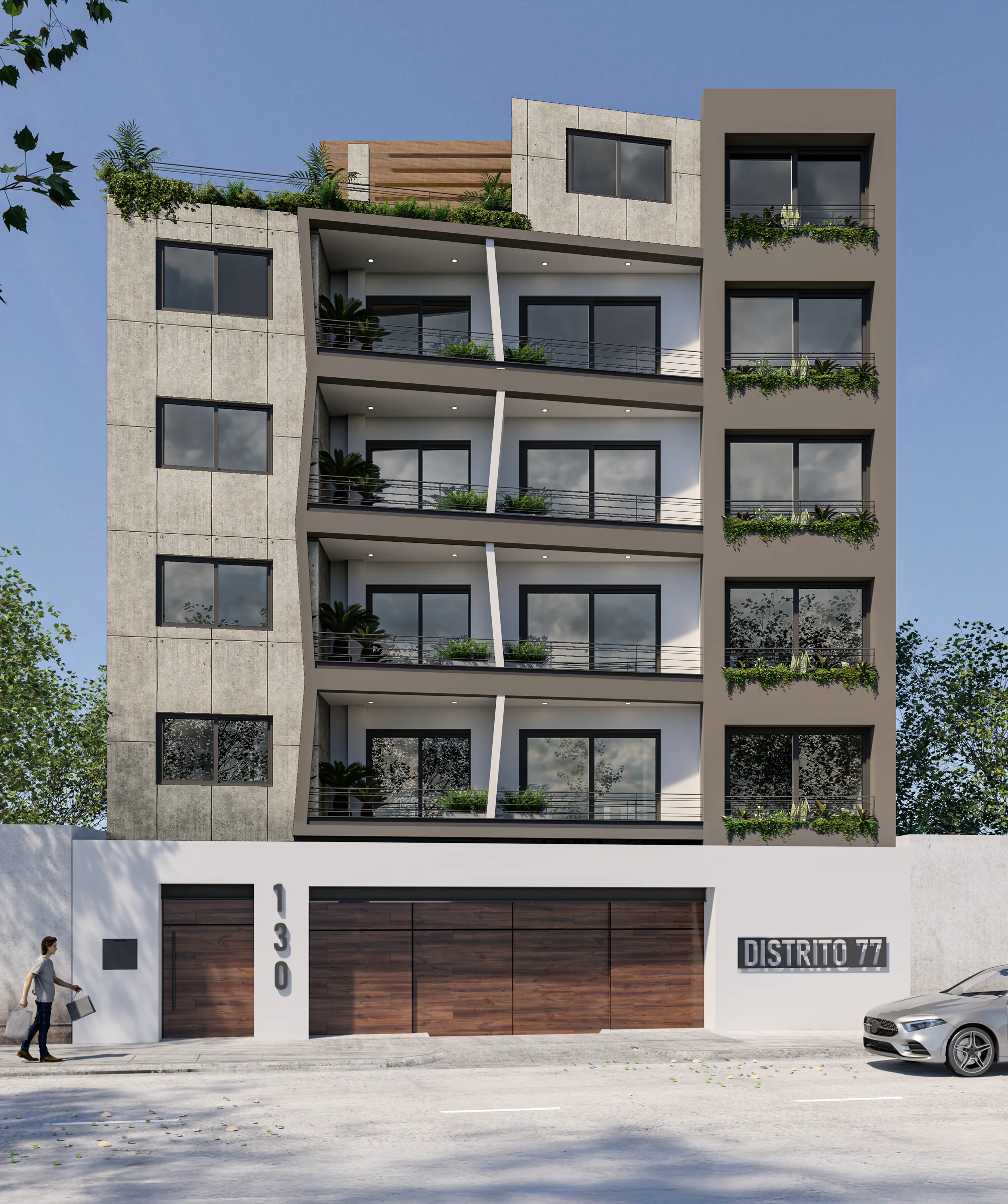 Fachada de Distrito 77
